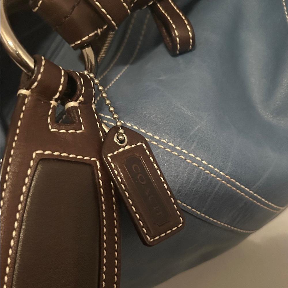 Blue Leather COACH Hobo Bag - Picture 4 of 6